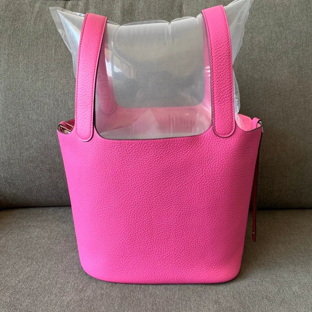 에르메스 피코탄 MM Rose shocking 백