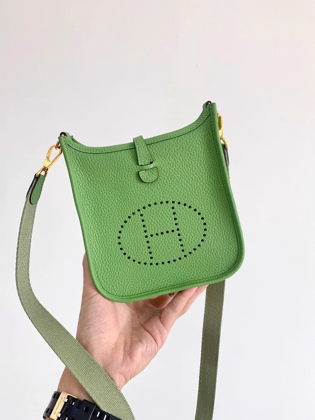 에르메스 에블린 TPM 애플 그린 백