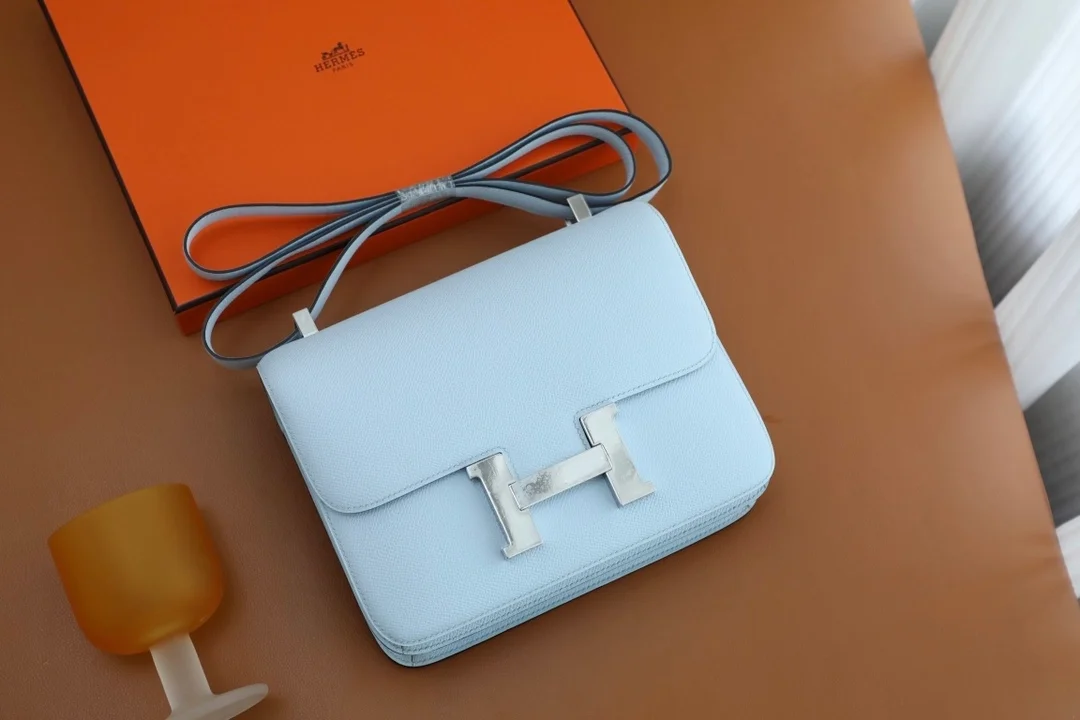 에르메스 콘스탄스 24 Blue brume Epsom 백