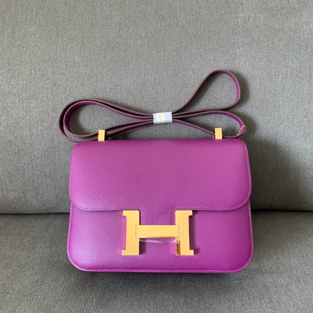 에르메스 콘스탄스 24 Anemone purple Epsom 백