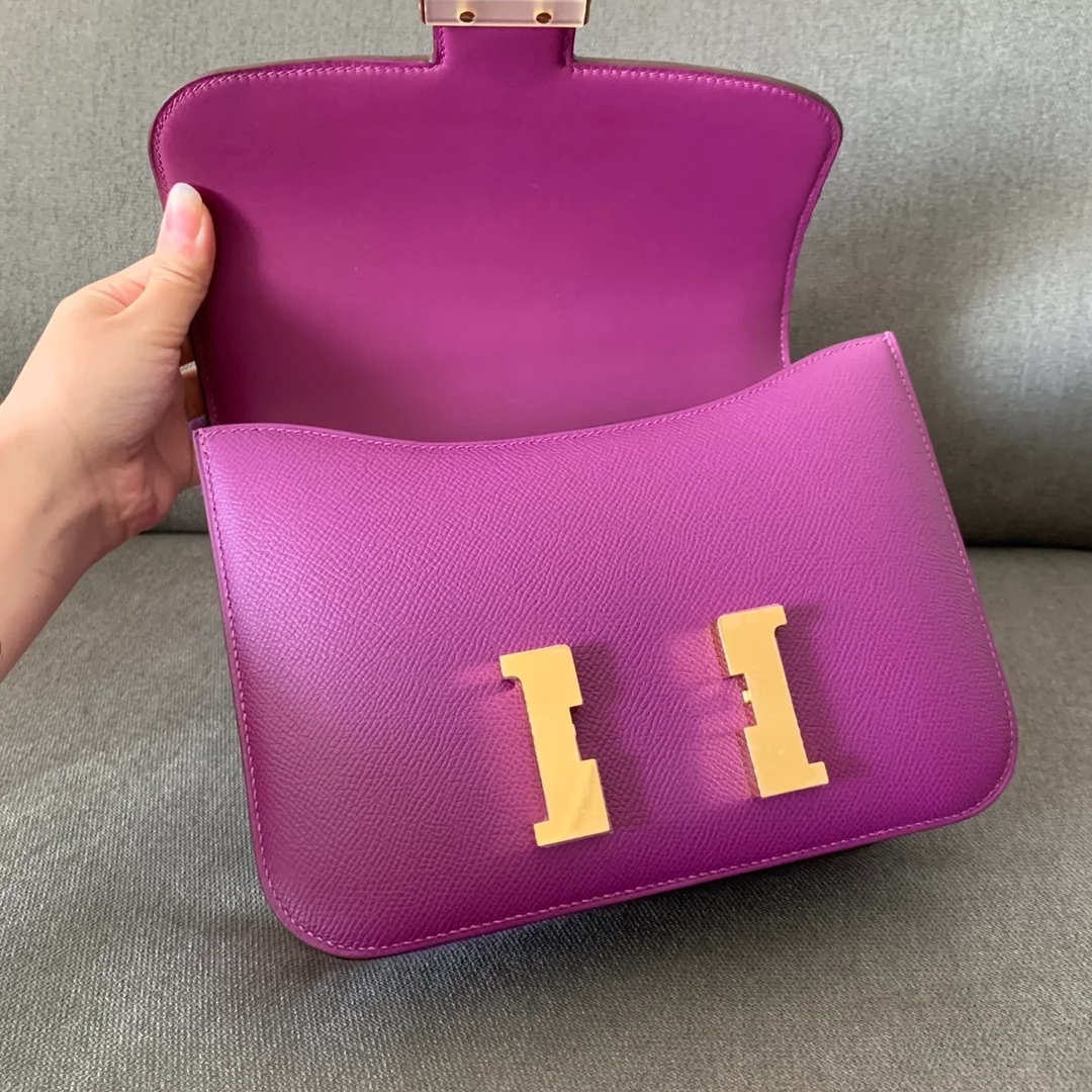 에르메스 콘스탄스 24 Anemone purple Epsom 백