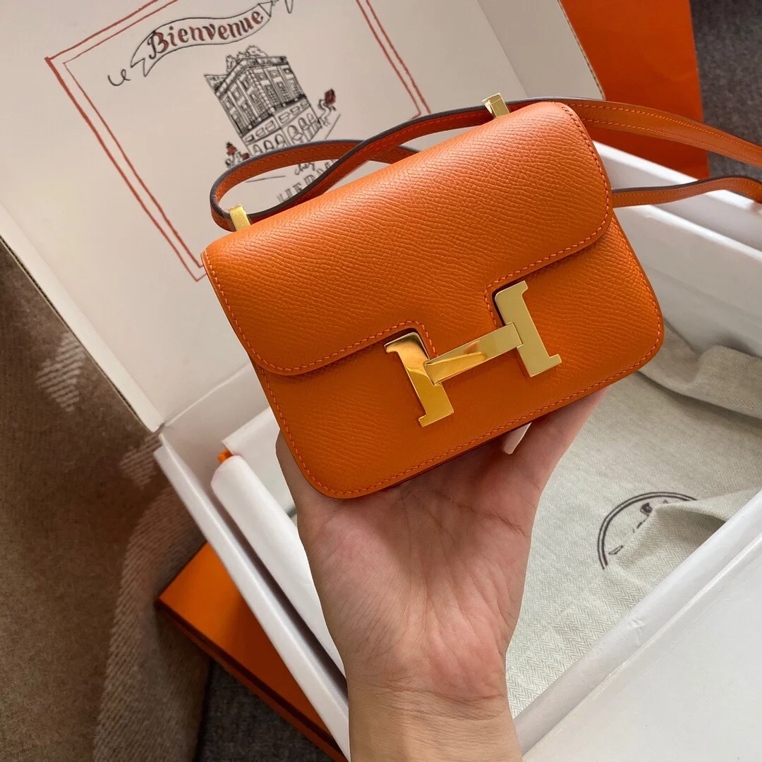 에르메스 콘스탄스 14 Orange Epsom 백