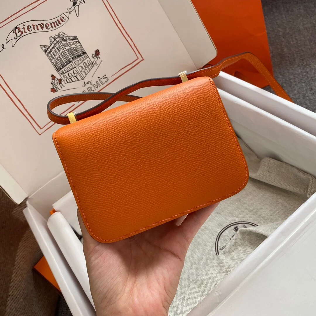 에르메스 콘스탄스 14 Orange Epsom 백