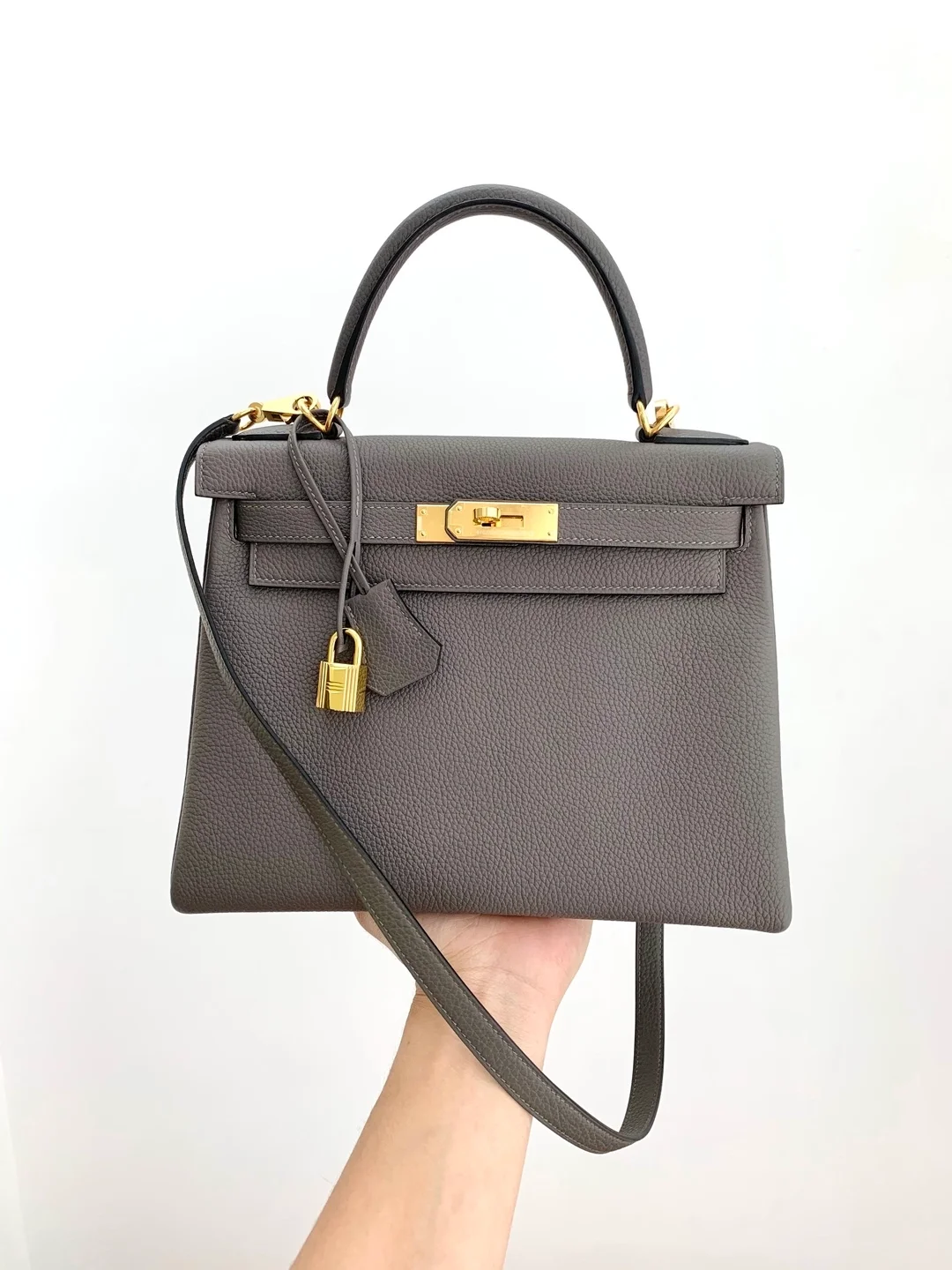 에르메스 켈리백 28 Gris etain 백