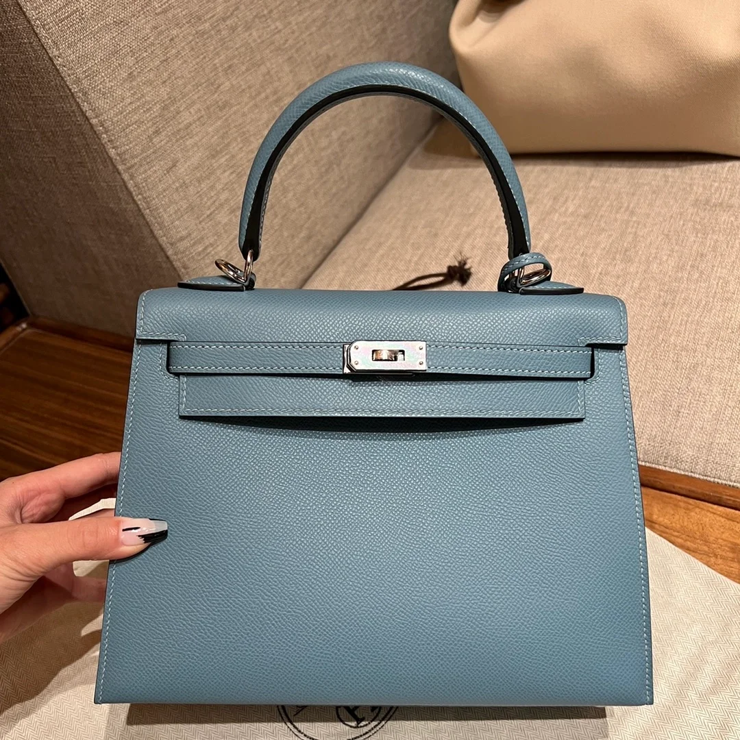 에르메스 켈리백 25 Blue ciel Epsom 백