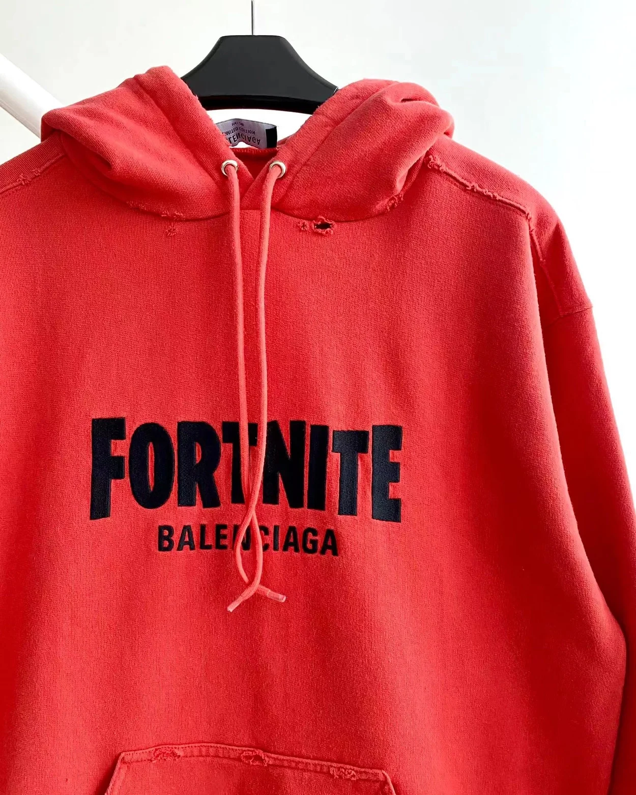 발렌시아가 x FORTNITE 2021 미디엄 핏 후디 레드