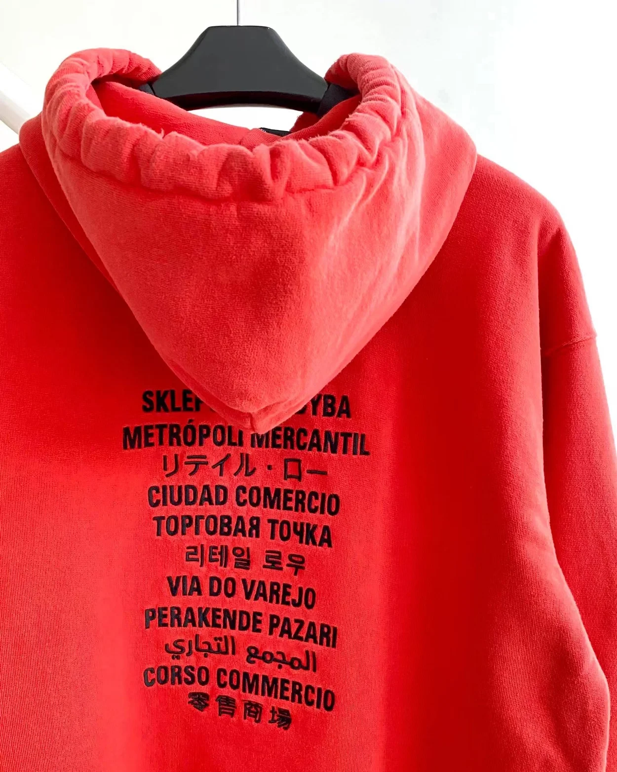 발렌시아가 x FORTNITE 2021 미디엄 핏 후디 레드