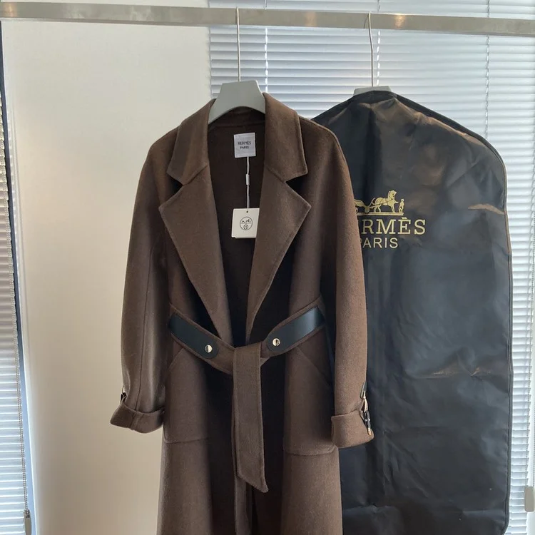 에르메스 100% 캐시미어 롱 자켓