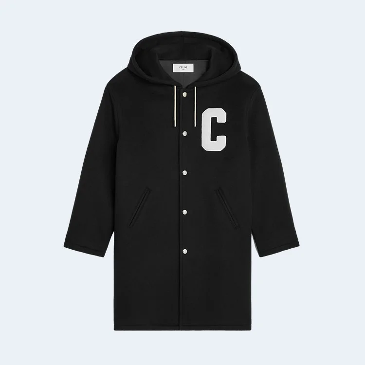 셀린느 컬리지 페이스 울 파카