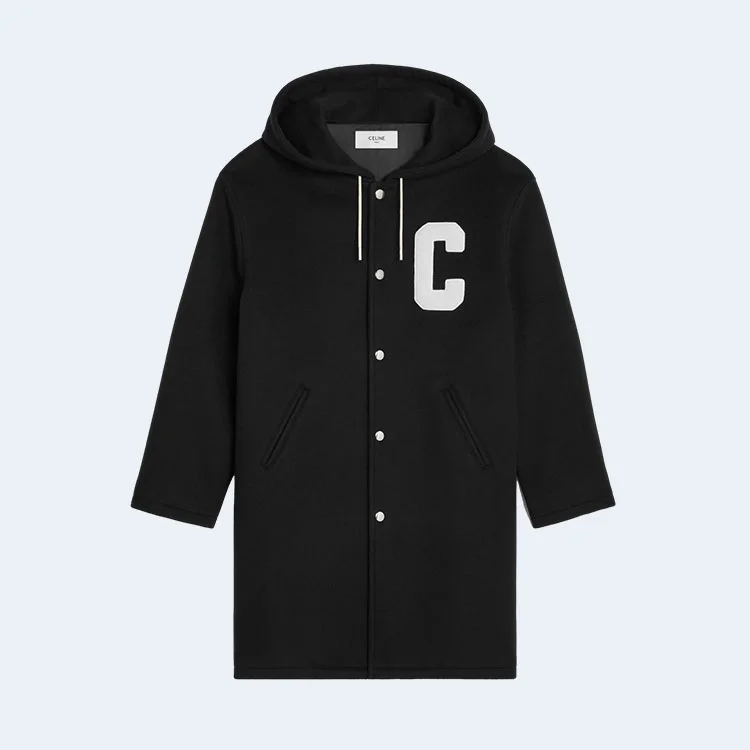 셀린느 컬리지 페이스 울 파카