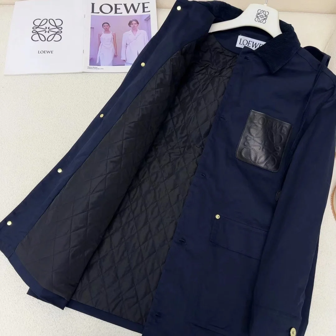 로에베 패치 포켓 후디드 파카 코트