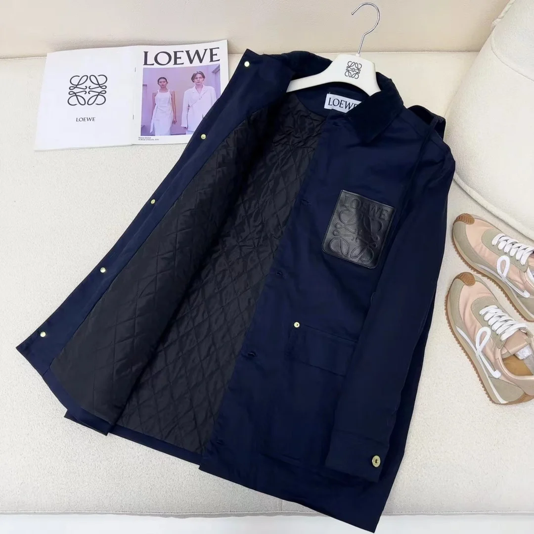 로에베 패치 포켓 후디드 파카 코트