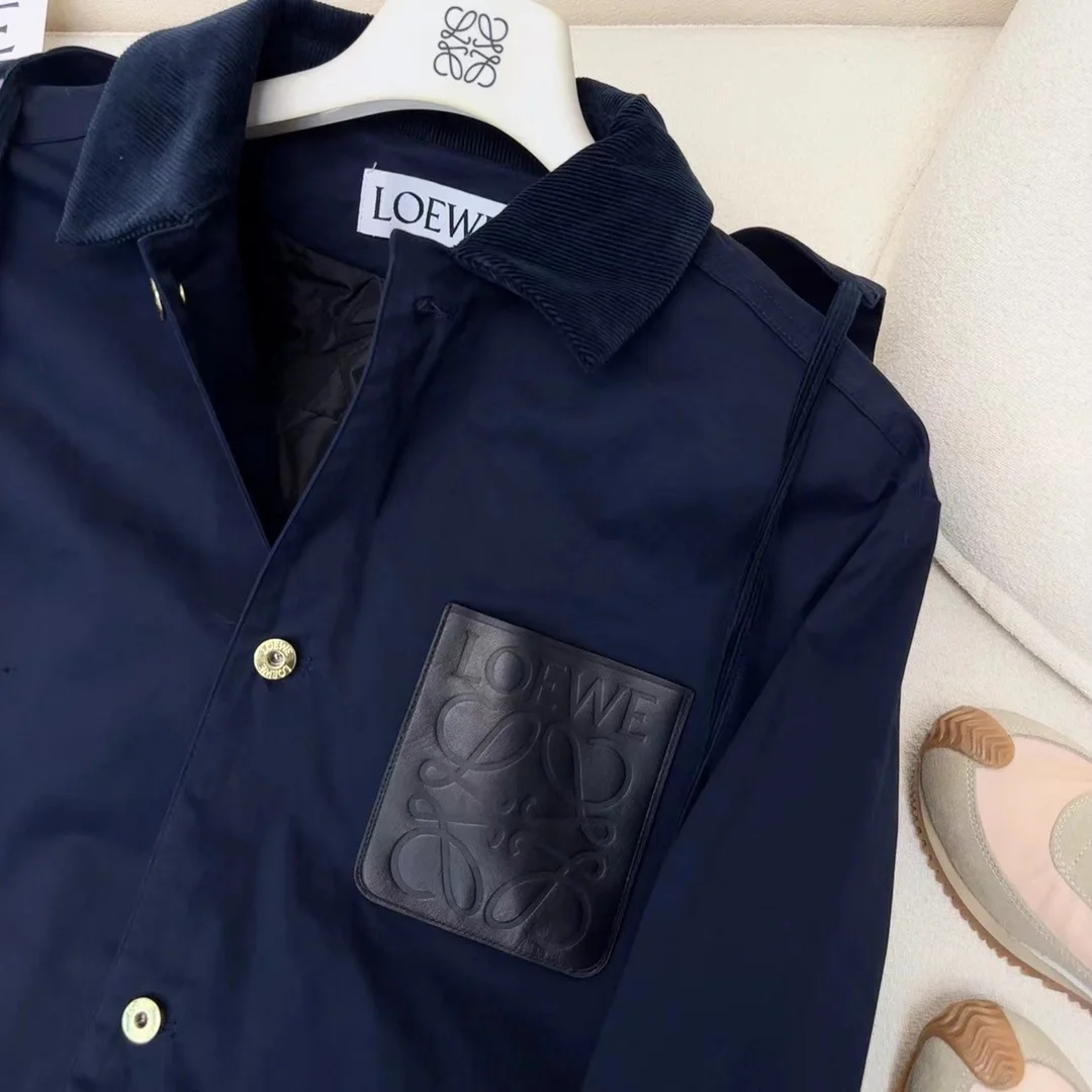 로에베 패치 포켓 후디드 파카 코트