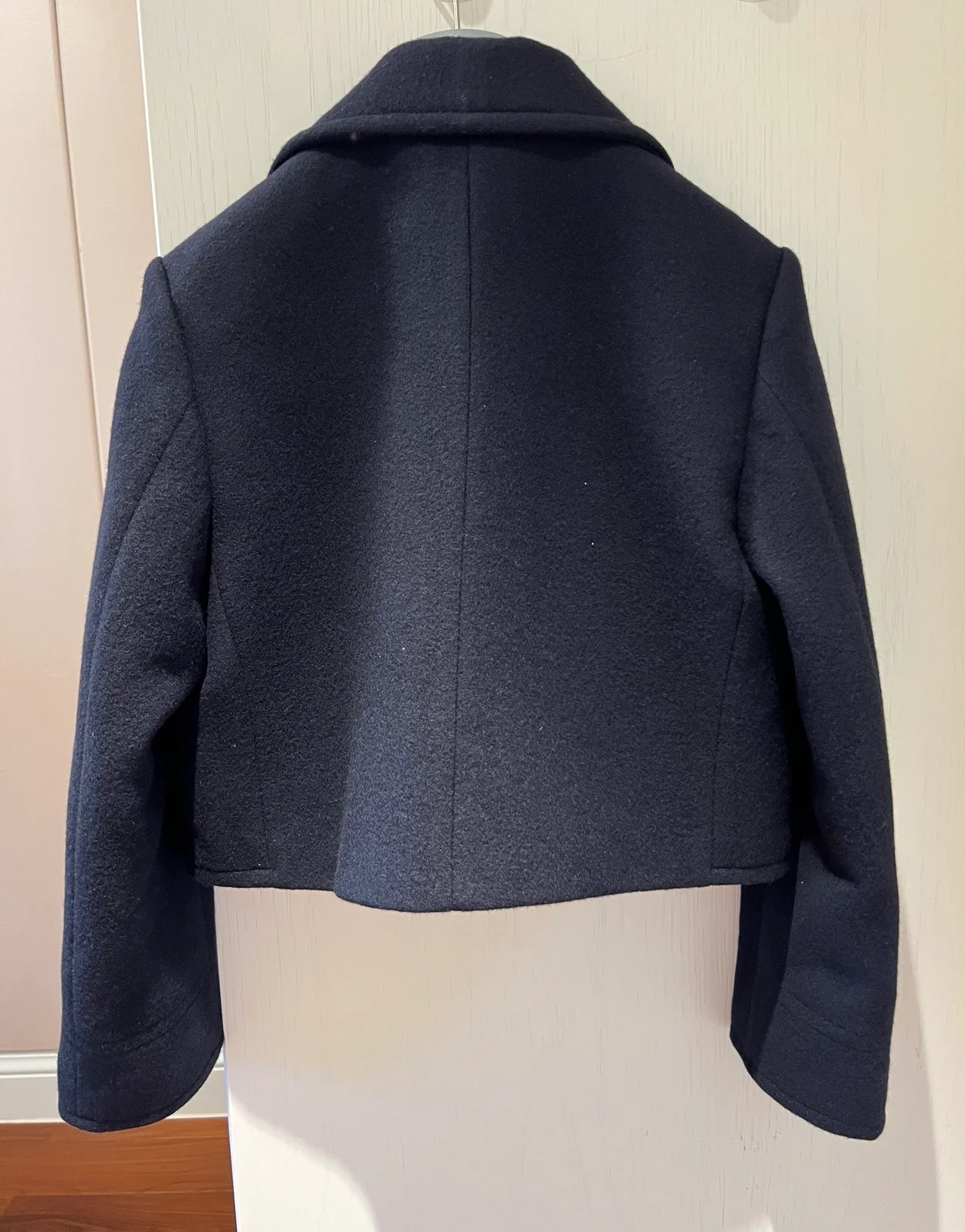 프라다 더블브레스트 패브릭 피코트