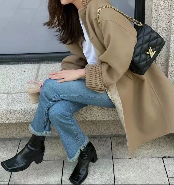 루이비통 슬러치 롱 봄버 코트 1AC1YW