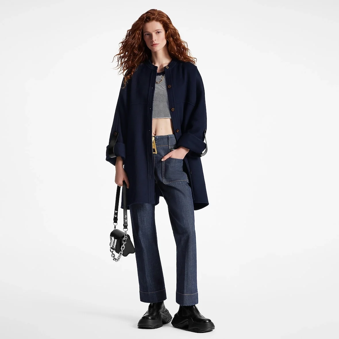 루이비통 박시 버튼 업 코트 1ABC9U