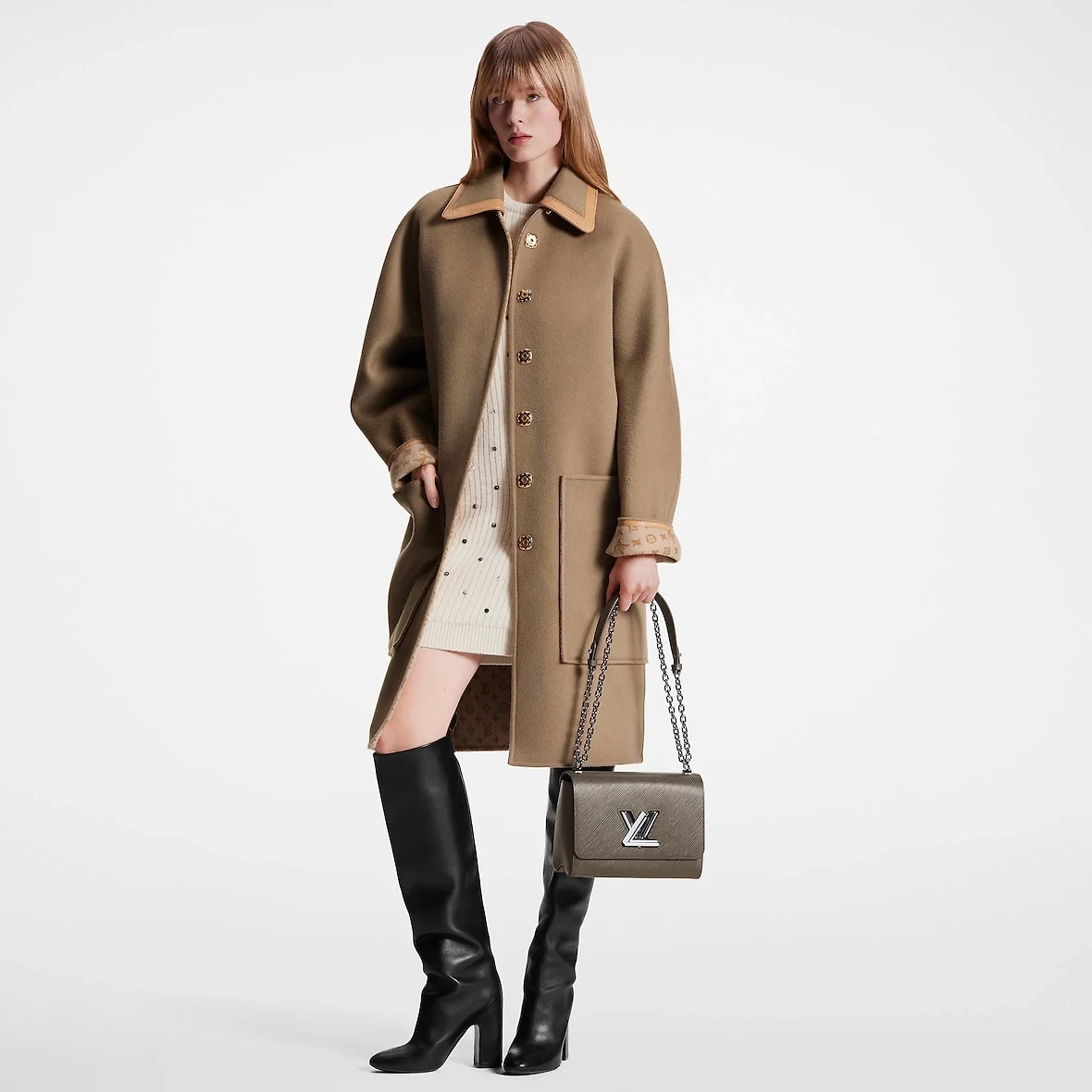 루이비통 리무버블 칼라 더블 페이스 코트 1ABQP2