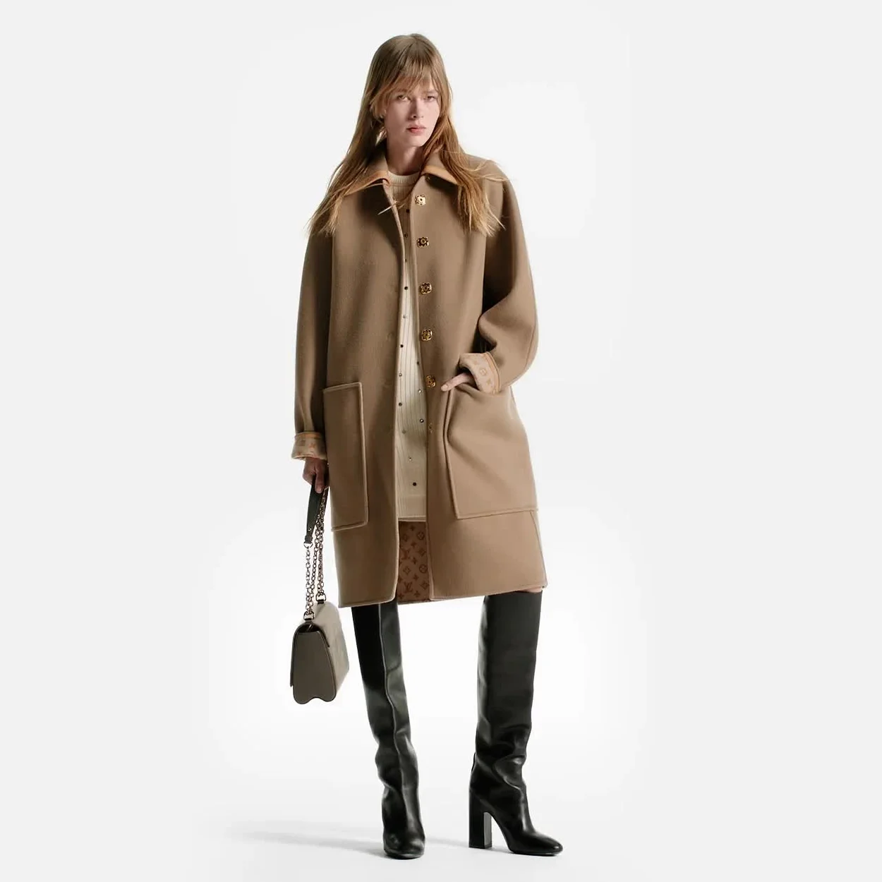 루이비통 리무버블 칼라 더블 페이스 코트 1ABQP2