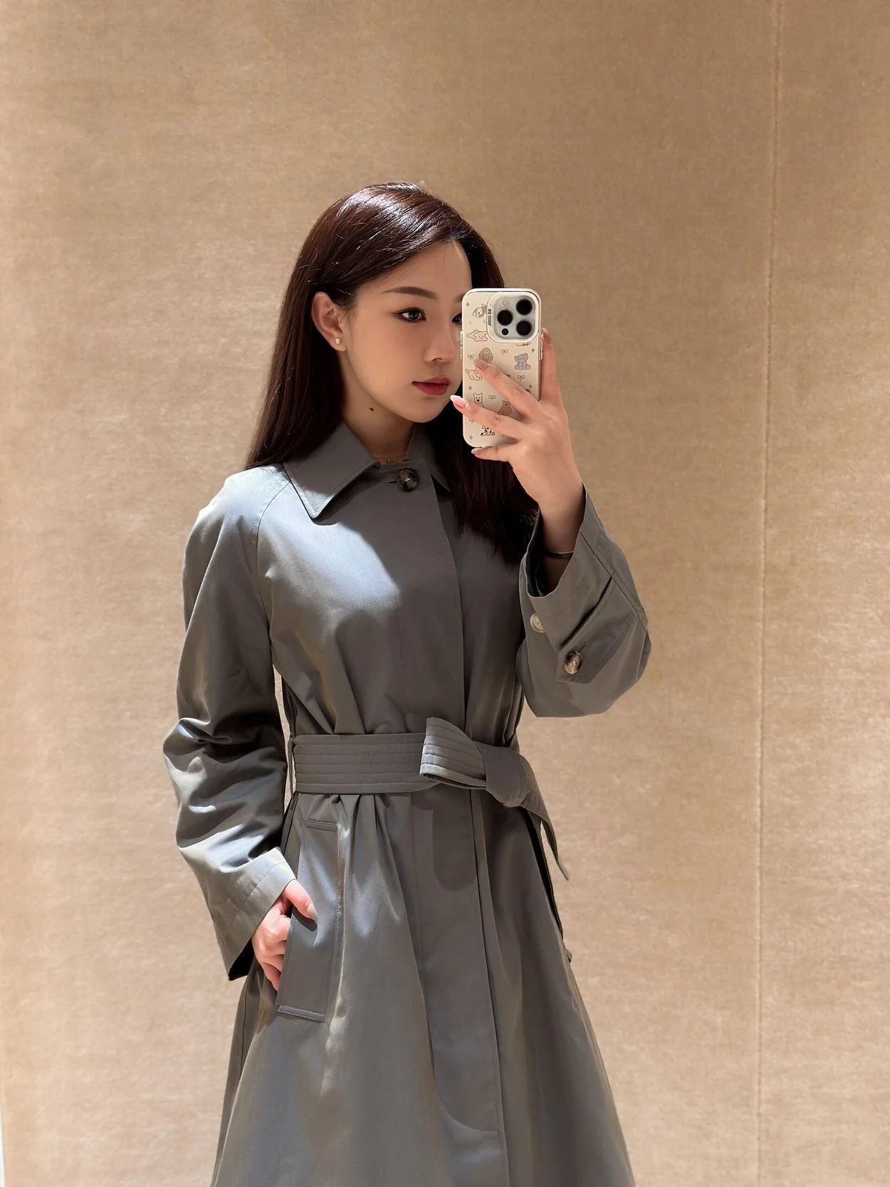 버버리 롱 코튼 카 코트