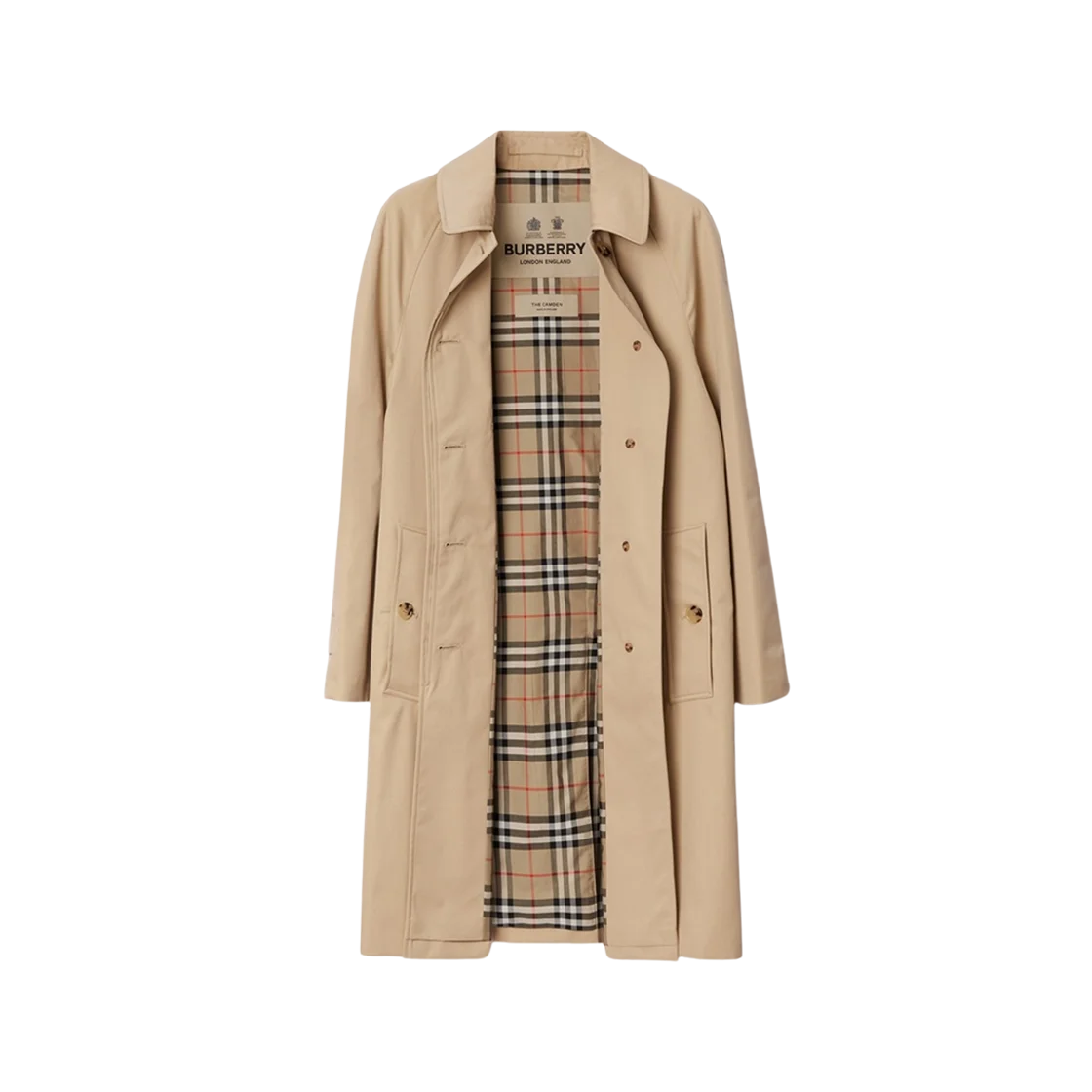 버버리 캠든 헤리티지 카 코트 허니