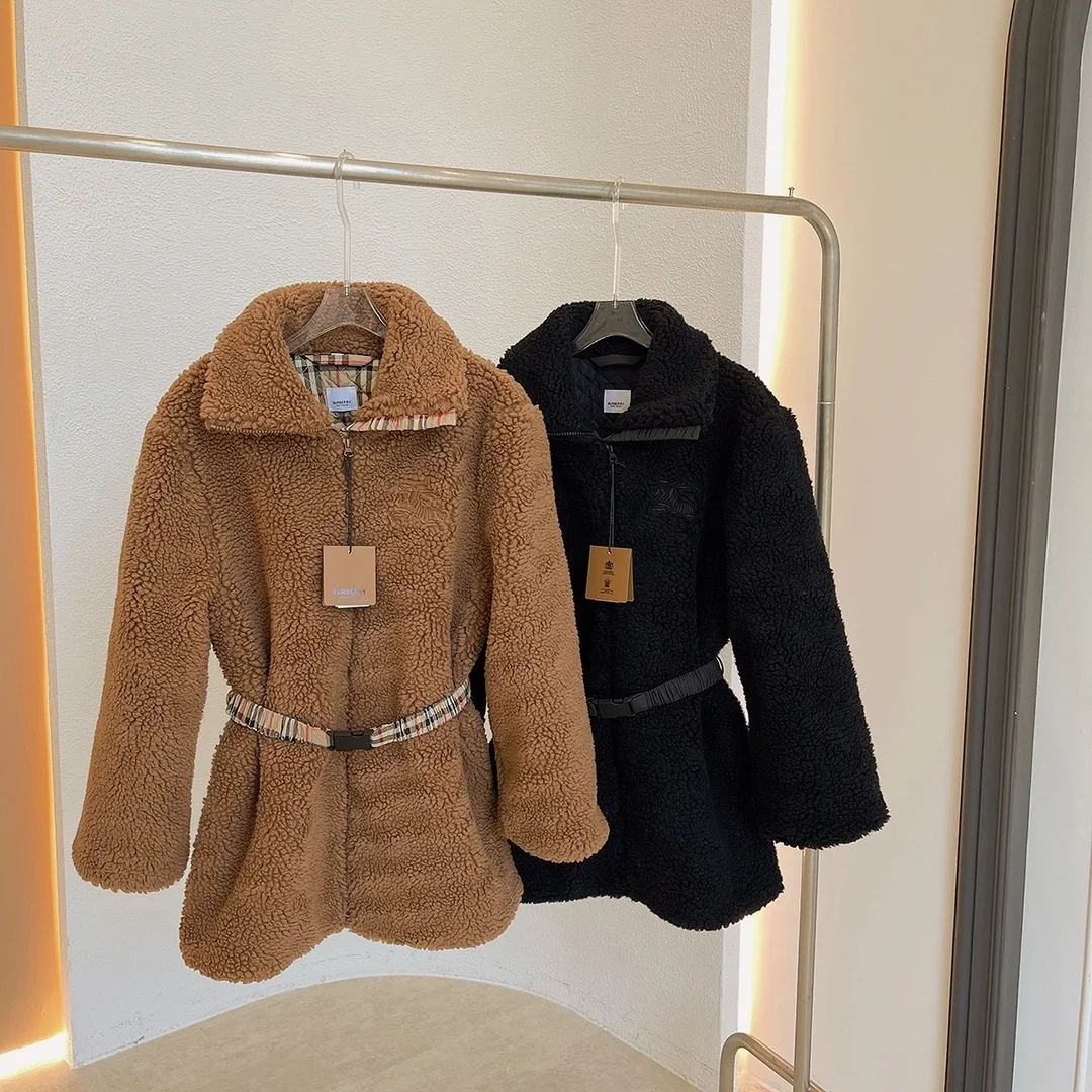 버버리 엠브로이더리 울 블렌드 코트 브라운