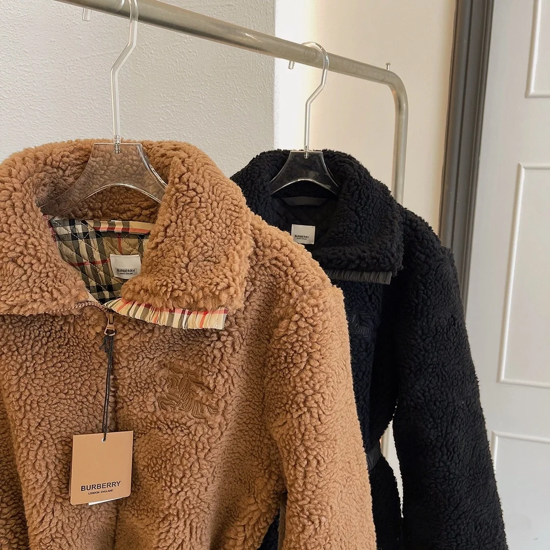 버버리 엠브로이더리 울 블렌드 코트 브라운