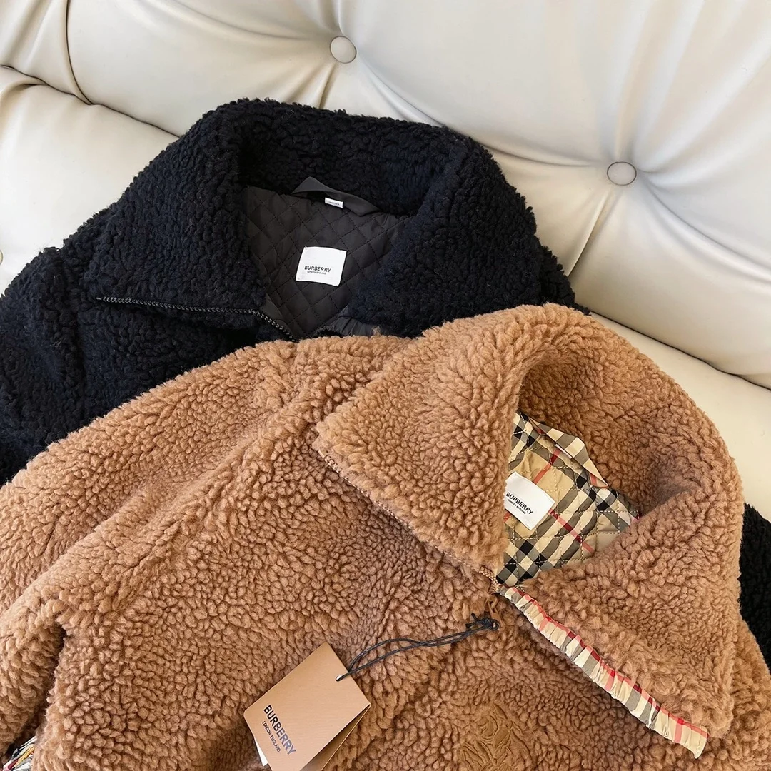 버버리 엠브로이더리 울 블렌드 코트 브라운