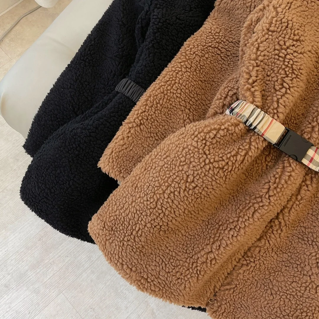 버버리 엠브로이더리 울 블렌드 코트 브라운