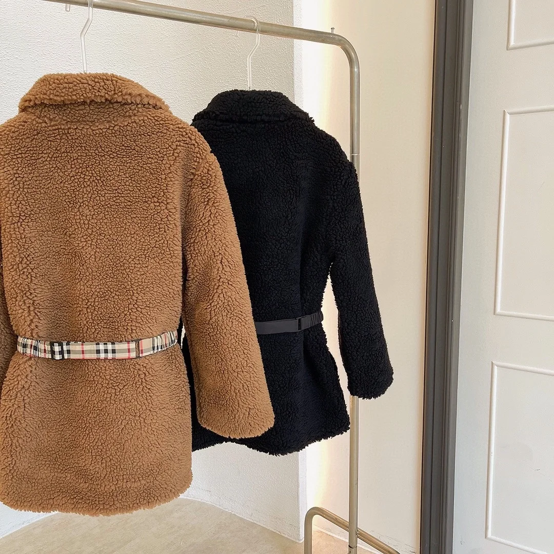 버버리 엠브로이더리 울 블렌드 코트 브라운