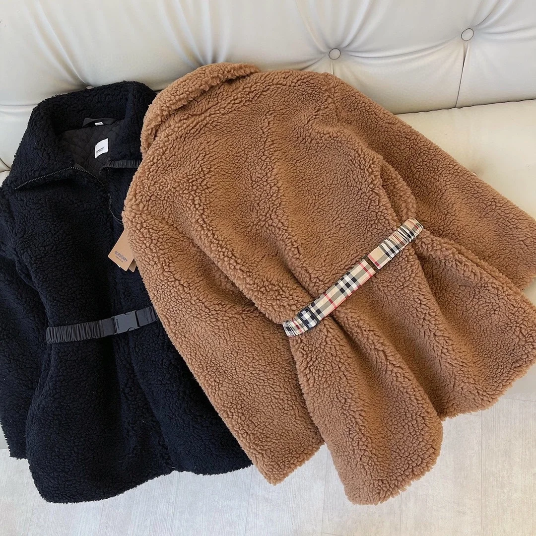 버버리 엠브로이더리 울 블렌드 코트 브라운