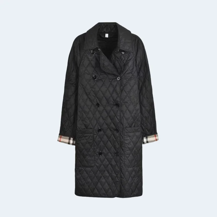 버버리 타이팅 다이아몬드 퀄팅 코트