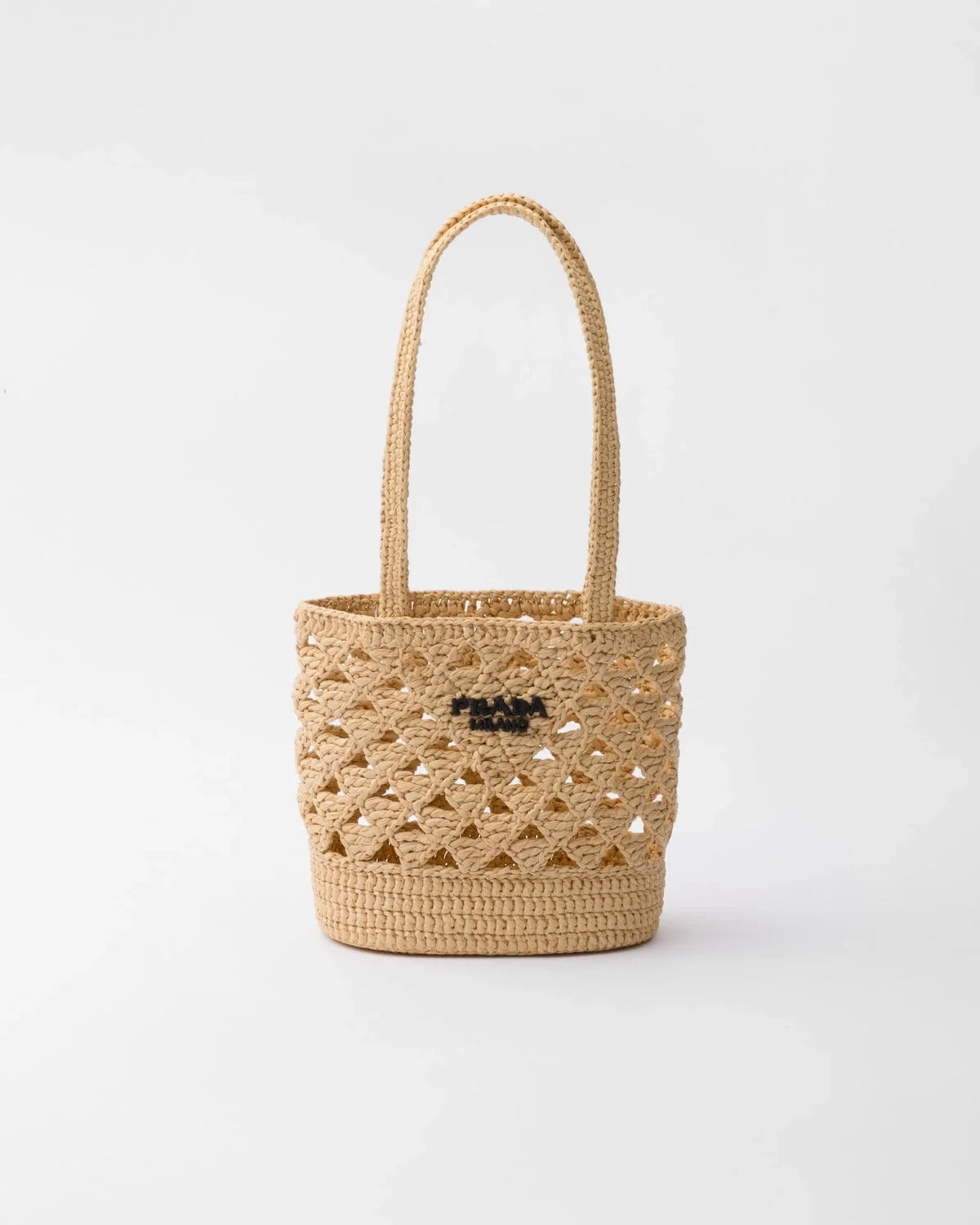 프라다 크로셰 토트백 내추럴