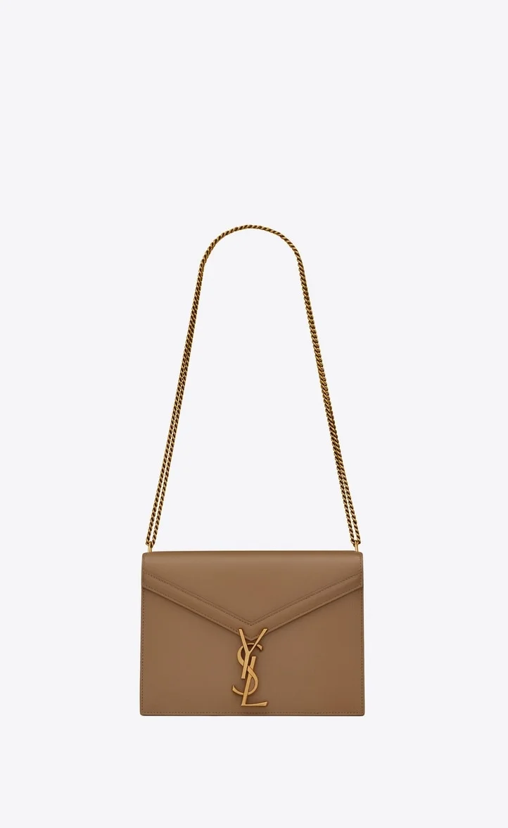 생로랑 그랑 드 뿌드르 카산드라 클래스프 백 베이지