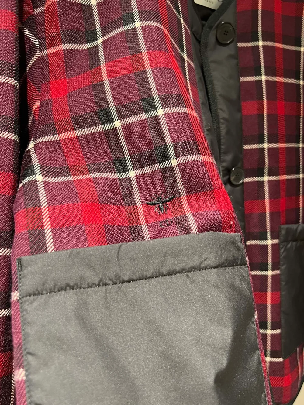 디올 매크로까나쥬 패널링 피코트