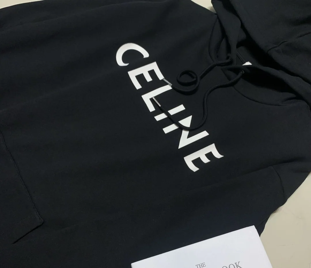 셀린느 코튼 플리스 스웨트셔츠 블랙