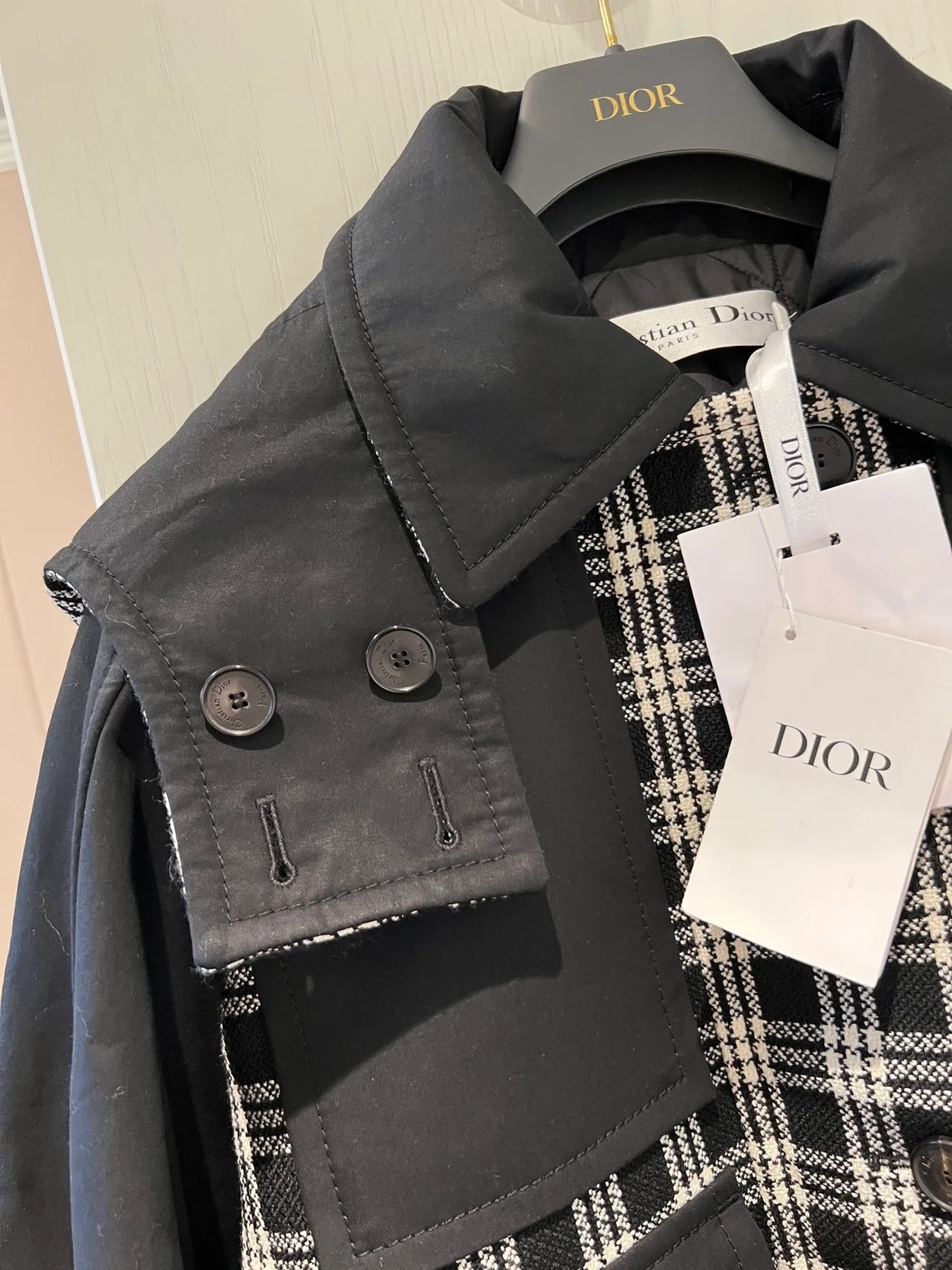 디올 후드 피코트 자켓