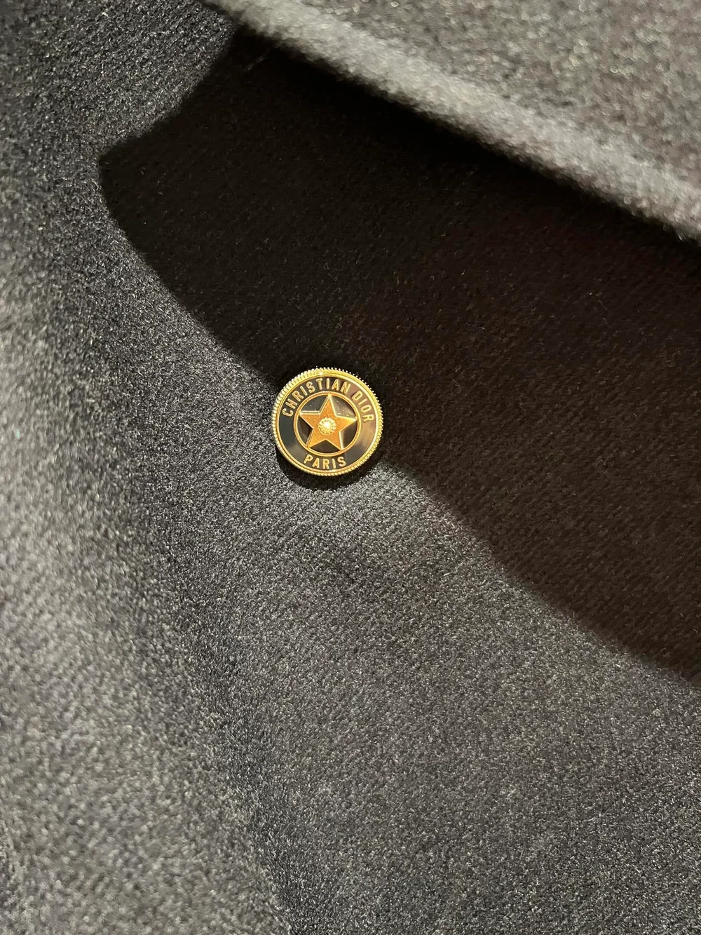 디올 벨트 크롭 울 블렌드 코트