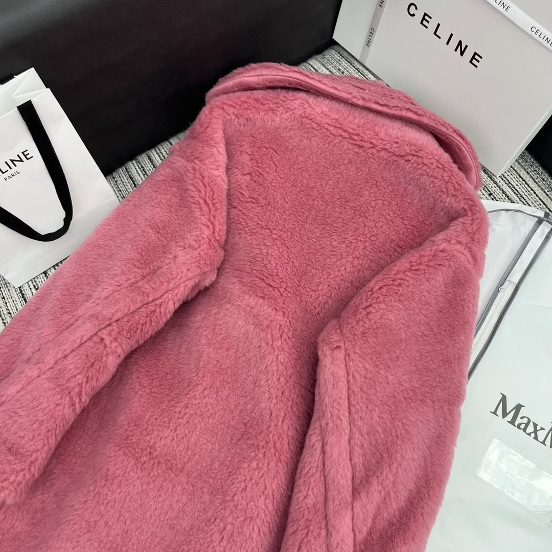 막스마라 테디 베어 핑크 코트