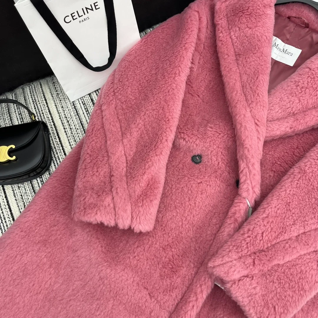 막스마라 테디 베어 핑크 코트