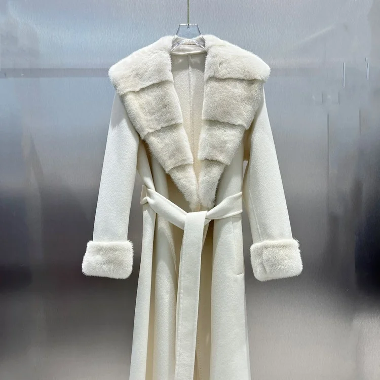 막스마라 100%캐시미어 밍크 코트