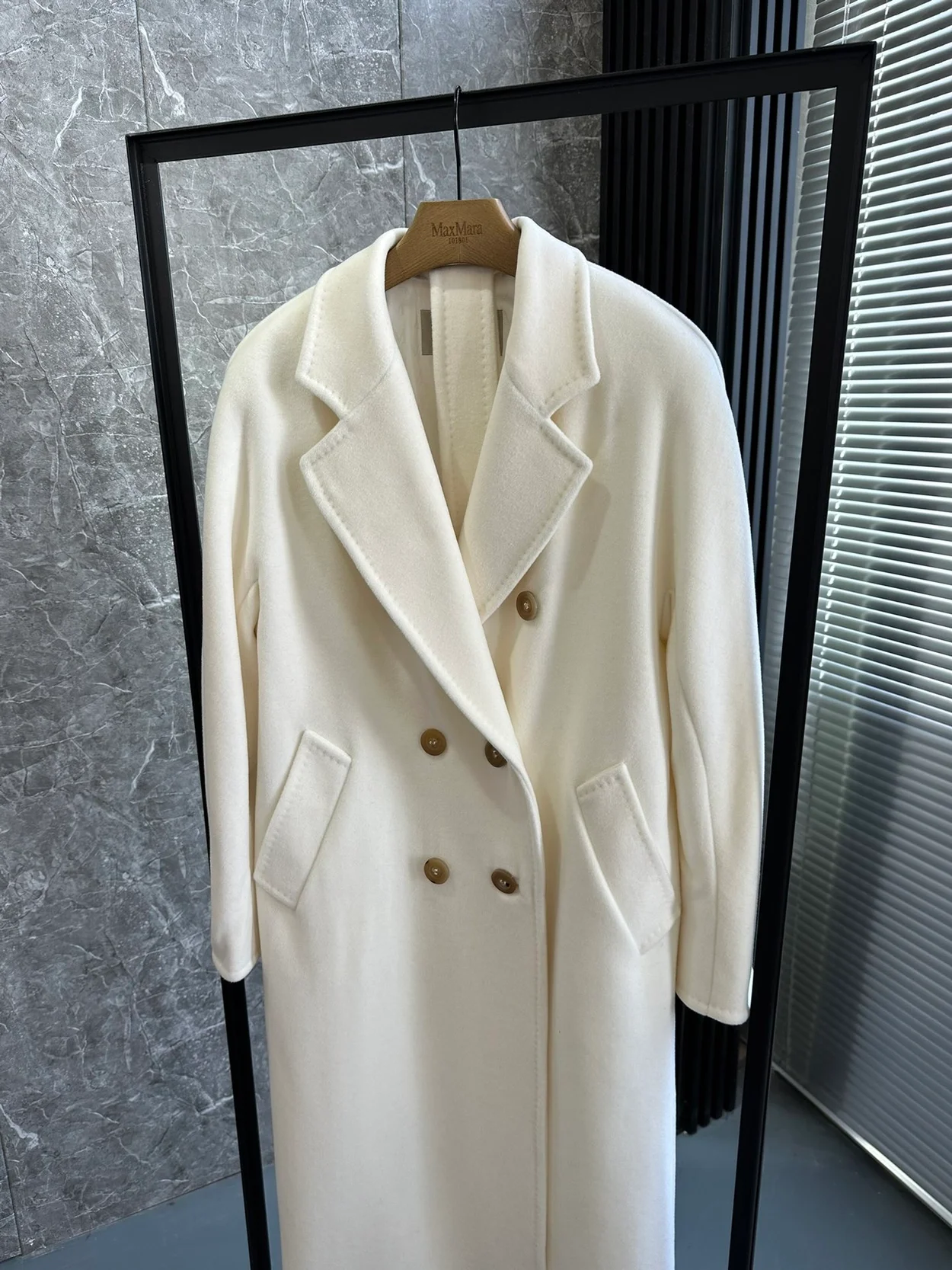 막스마라 마담 101801 아이콘 코트 화이트