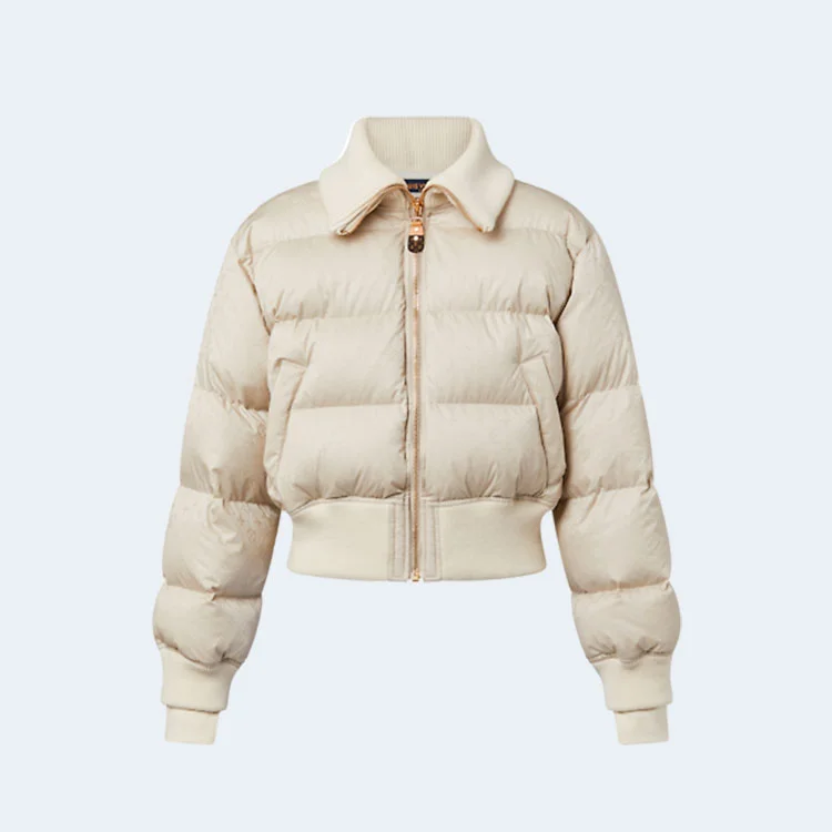 루이비통 크롭 모노그램 푸퍼 재킷