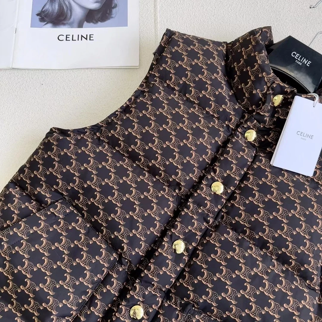 셀린느 모노그램 나일론 퀄트 베스트