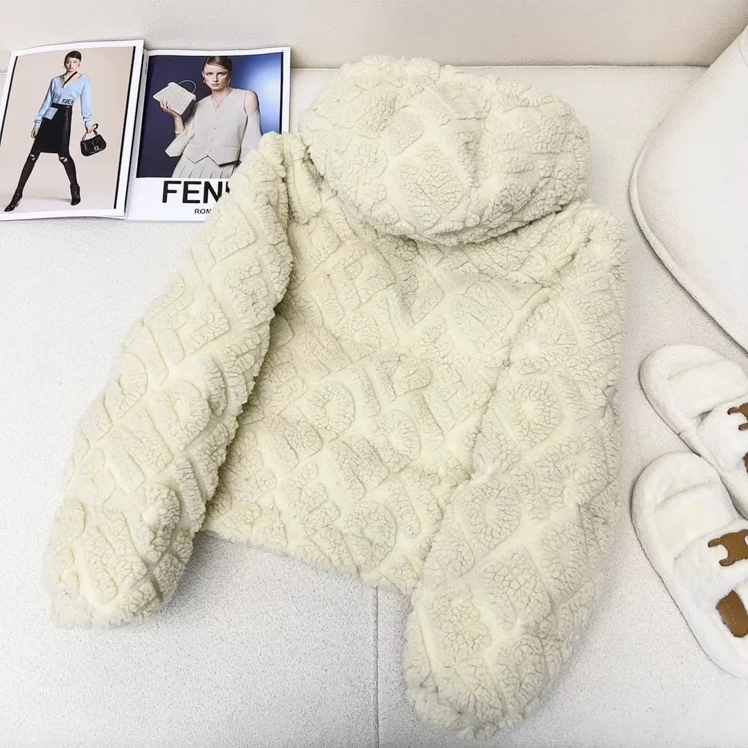 펜디 화이트 울 블루종 자켓