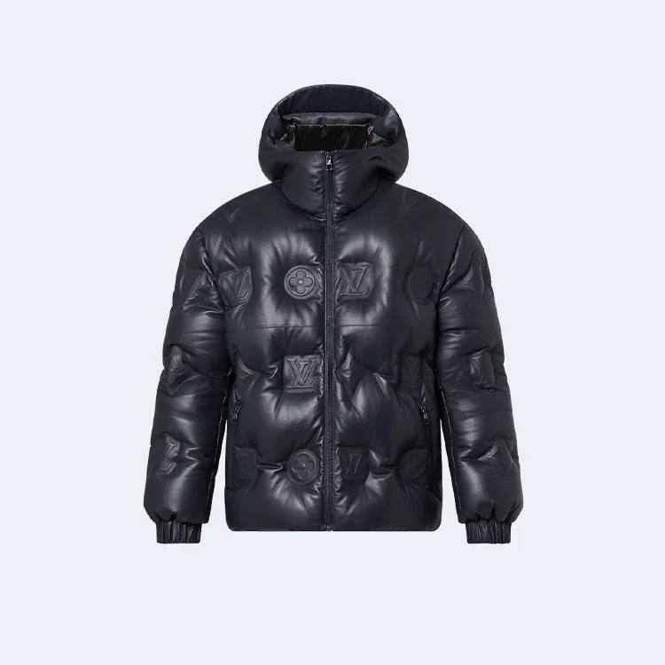 루이비통 모노그램 레더 후드 다운 자켓