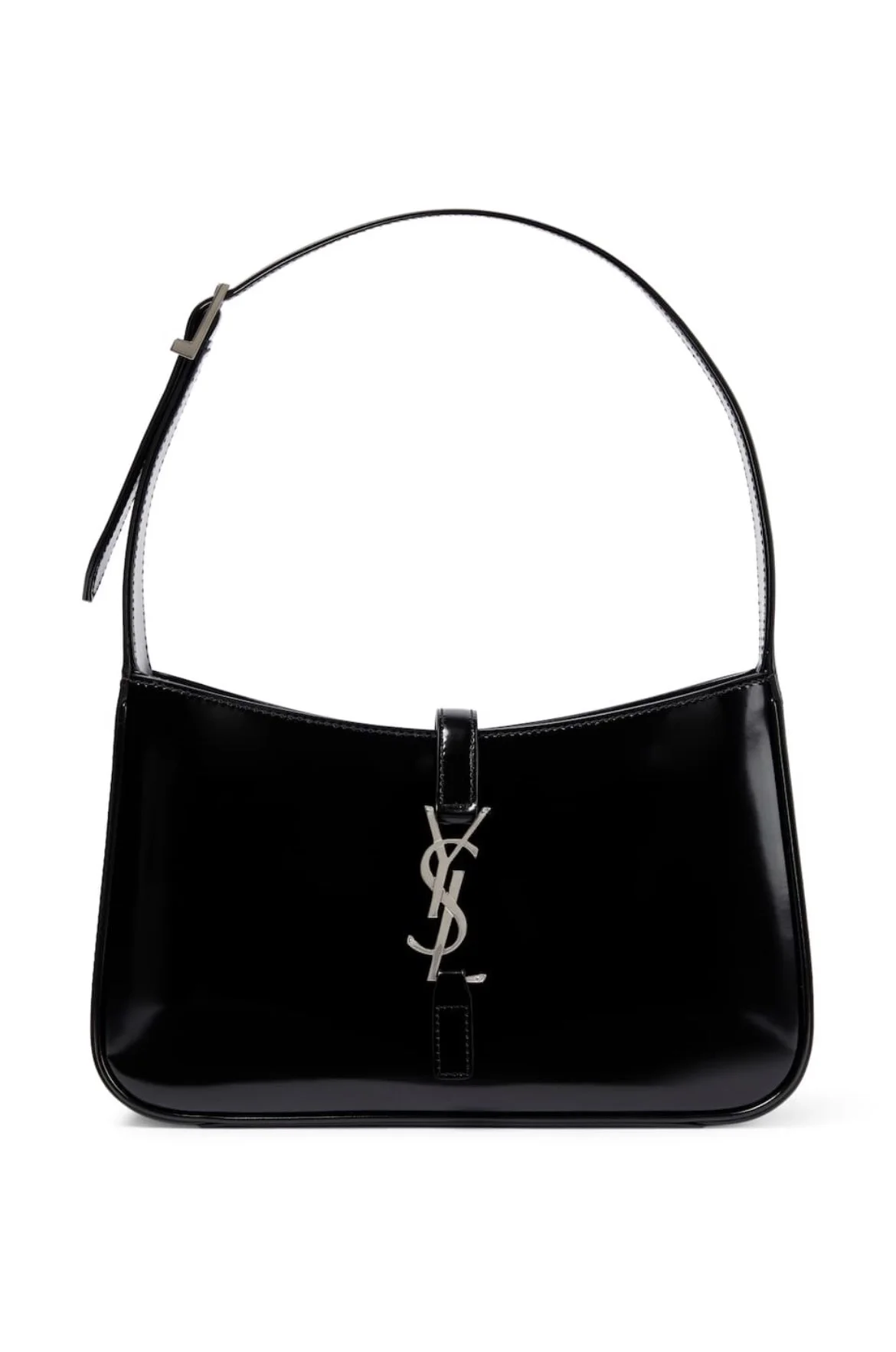 생로랑 LE 5 A 7 카바스 레더 호보백 블랙 은장