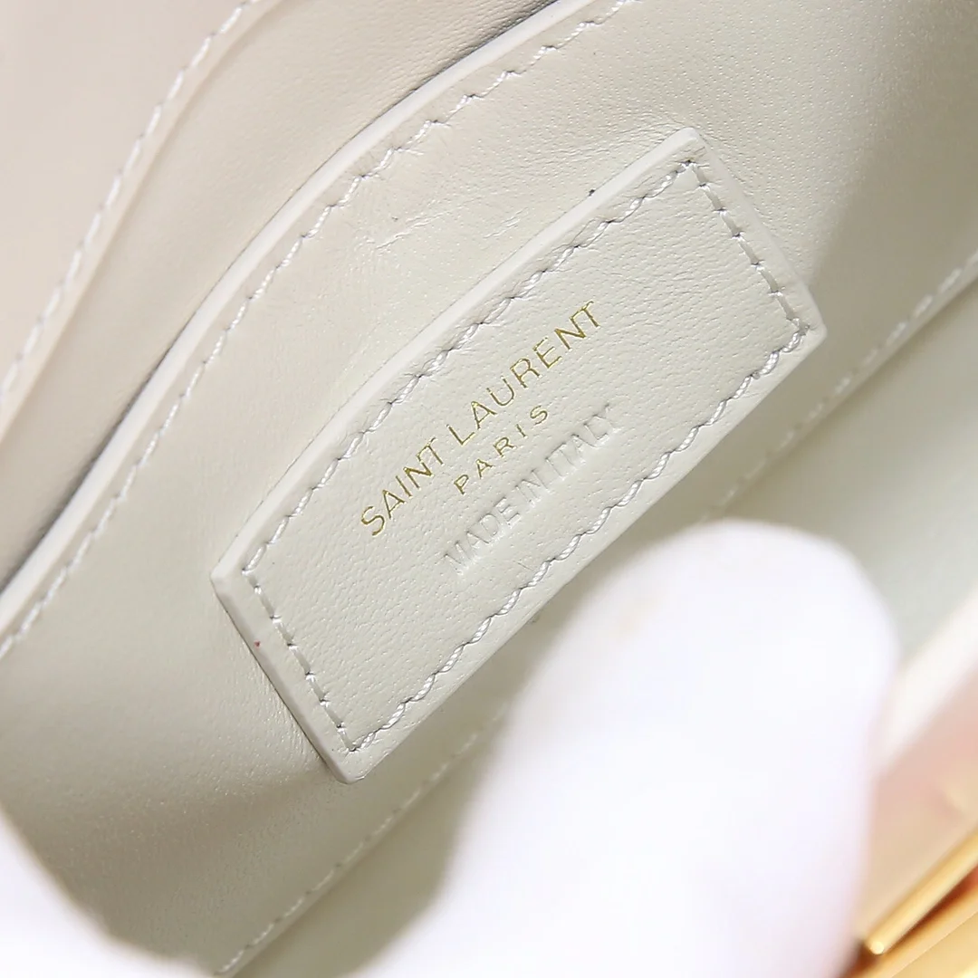 생로랑 맨해튼 미니 크로스백 화이트