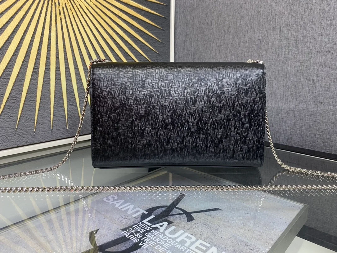 생로랑 케이트 미디엄 백 블랙 실버