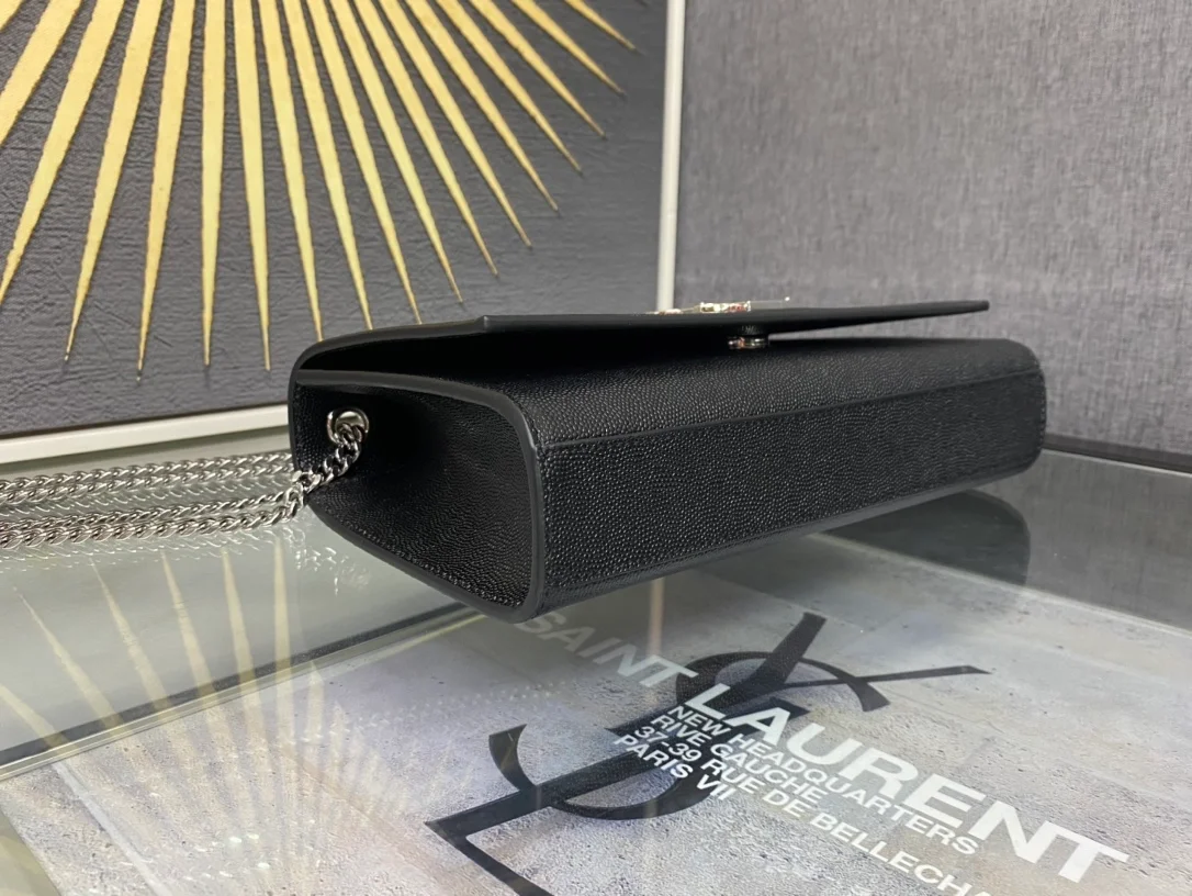 생로랑 케이트 미디엄 백 블랙 실버