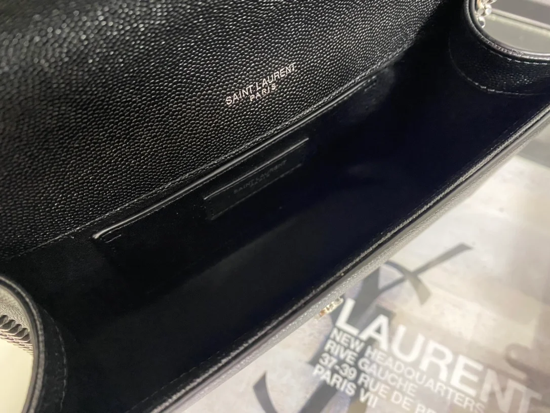 생로랑 케이트 미디엄 백 블랙 실버